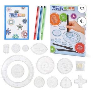 🆕 Spiral Art Clear Gear Geometric Ruler 28 Pcs Spiral Circle Template